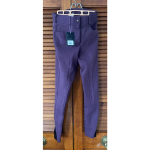 Dover Saddlery Equestrian Horse Riding Pants Plum Womens 26 R